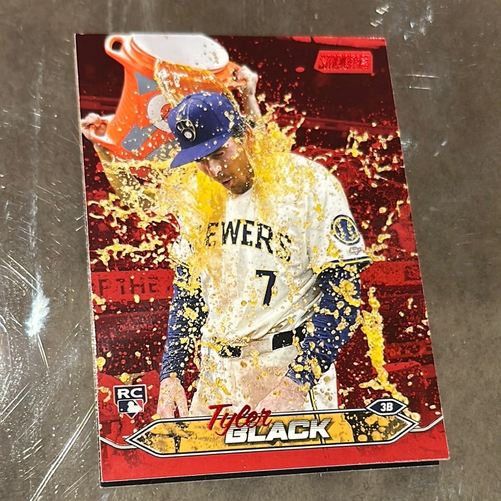 Topps Baseball Card with Red and Blue Accents